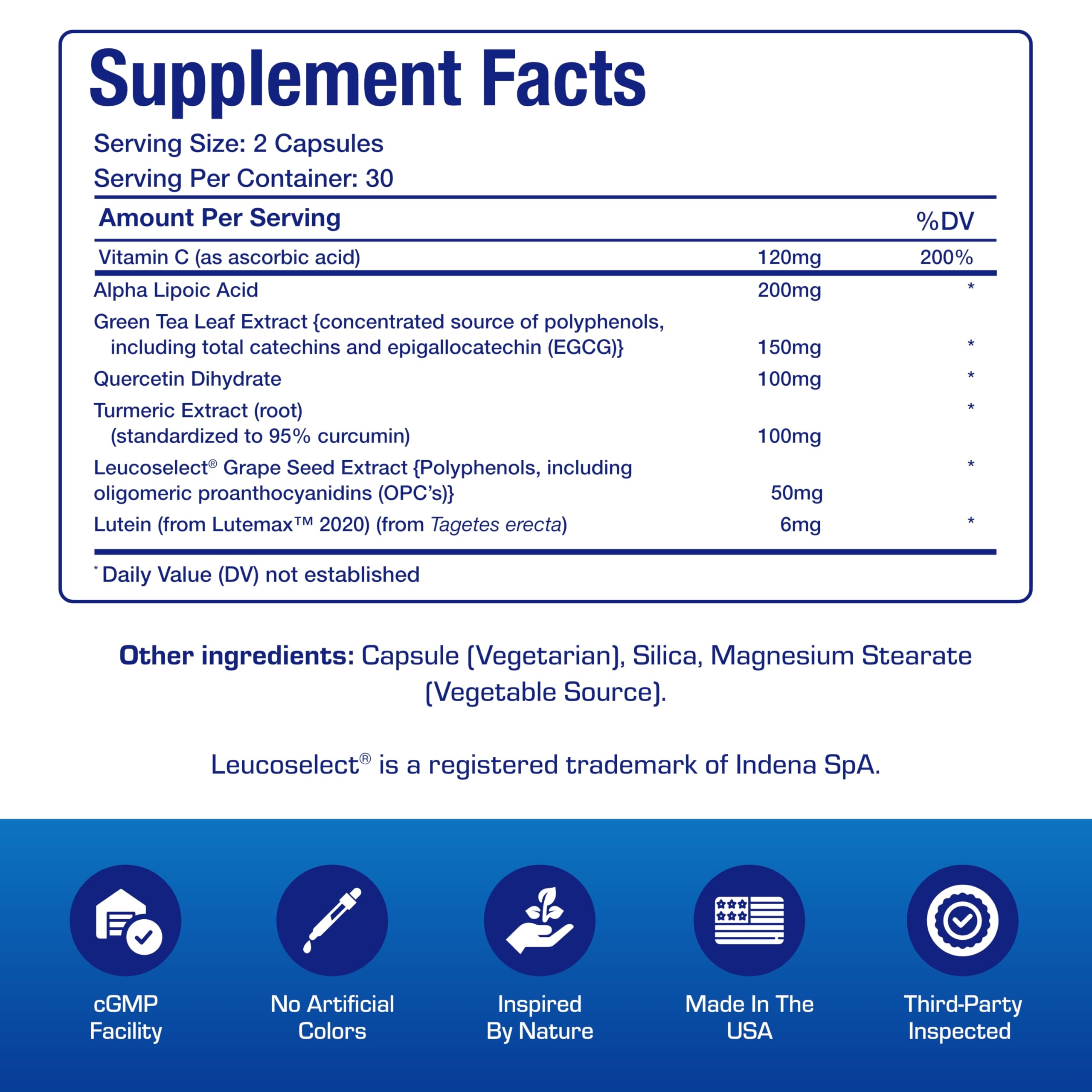Anabolic Laboratories Quercetin herbal extracts suggesting seasonal comfort possibilities.