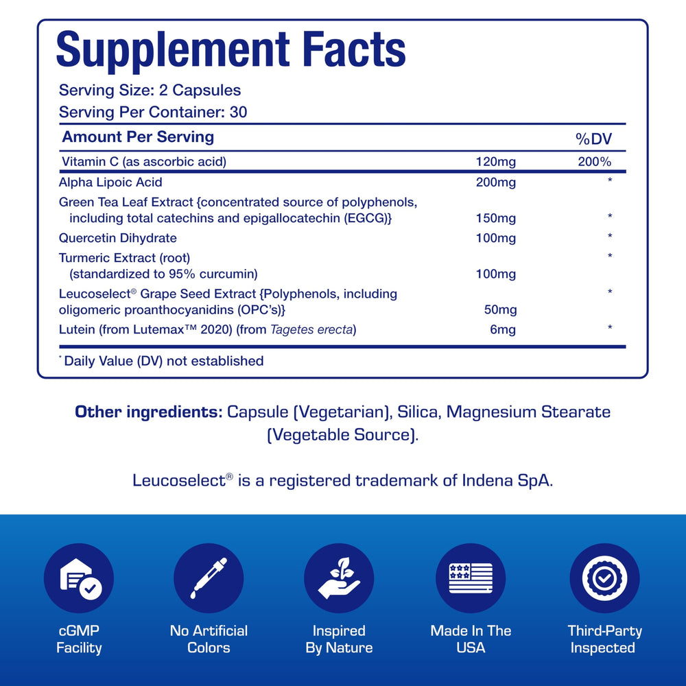 Anabolic Laboratories Quercetin herbal extracts suggesting seasonal comfort possibilities.