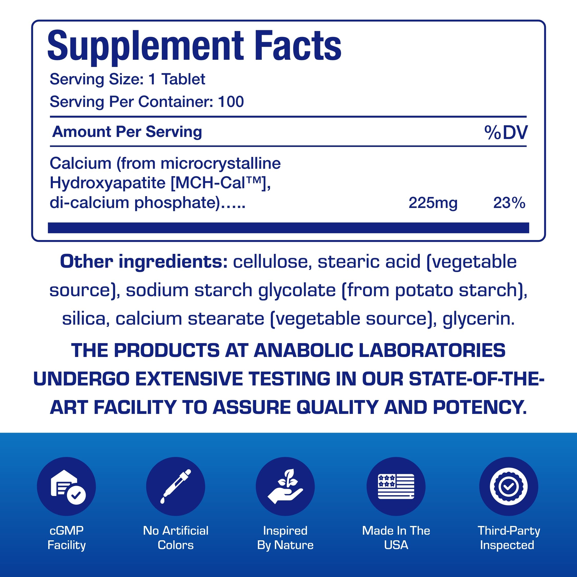 Anabolic Laboratories bottle cap detail showing secure packaging quality