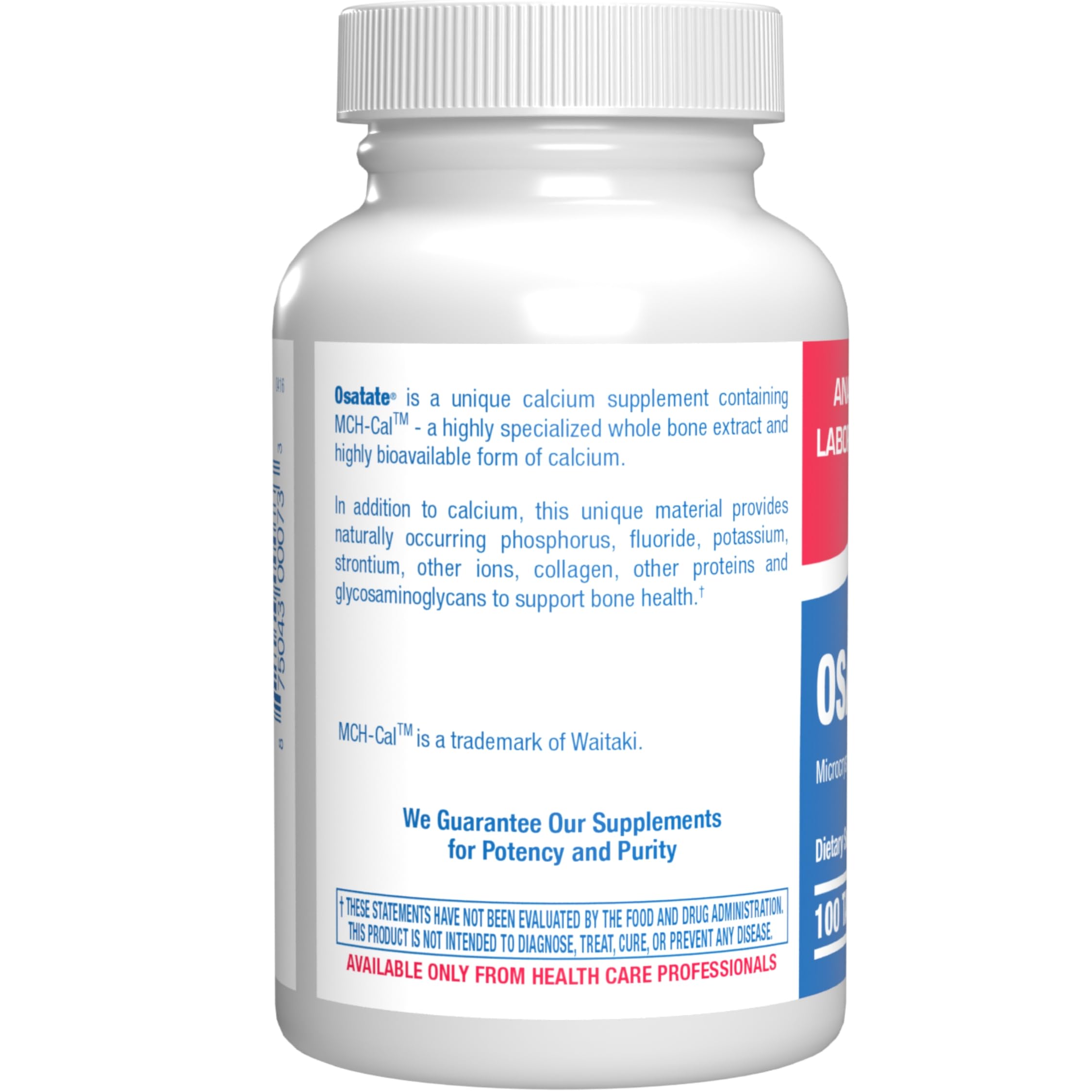 Anabolic Laboratories label close-up highlighting MCH-Cal complex
