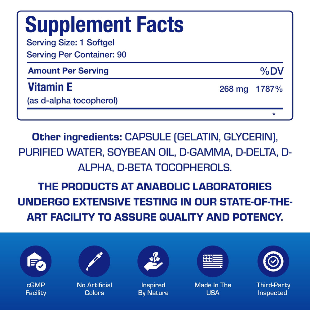 Pouring Vitamin E 400 IU softgels from bottle for daily use