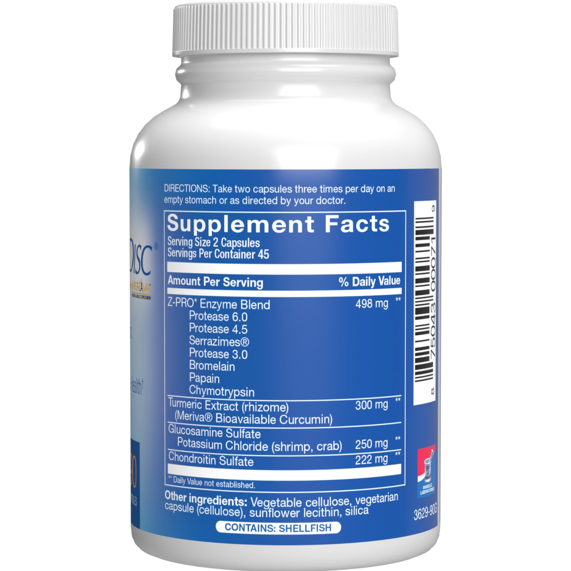 Anabolic Nutra Disc capsules close-up for easy swallowing and consistent dose