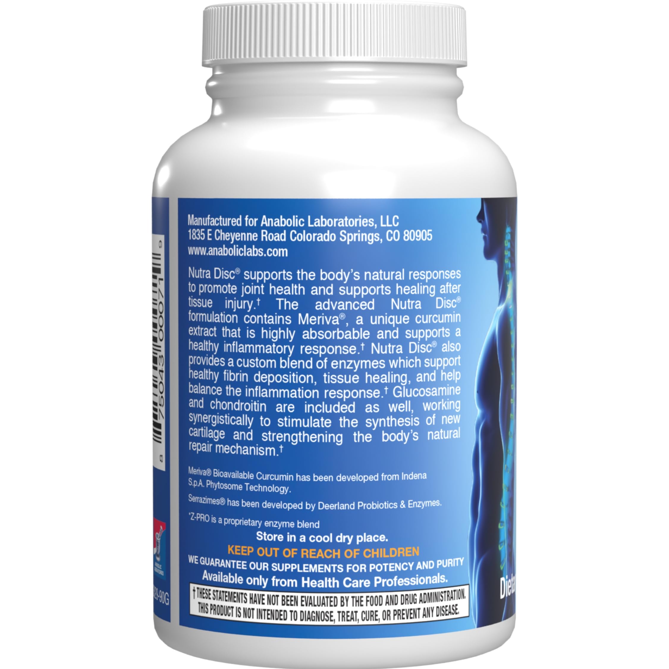 Anabolic Nutra Disc serrazimes enzymes close-up suggesting faster post-activity recovery