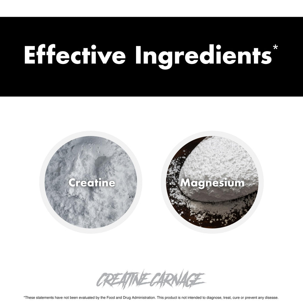 Anabolic Warfare Creatine Carnage with water in a glass for fast mixing.
