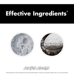 Anabolic Warfare Creatine Carnage with water in a glass for fast mixing.