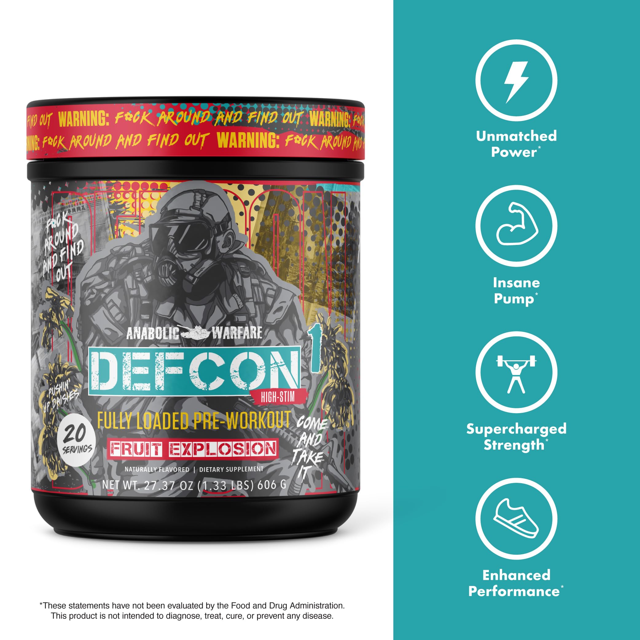Anabolic Warfare Defcon1 citrulline graphic highlights nitric oxide support for improved pumps.