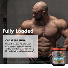 Anabolic Warfare Defcon1 pre-workout glass ready pour conveys convenient use.