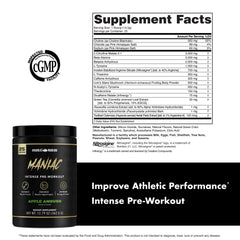 Anabolic Warfare Maniac Citrulline Malate promotes nitric oxide-driven pumps.