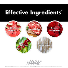 Anabolic Warfare Maniac natural electrolytes aid hydration during workouts.