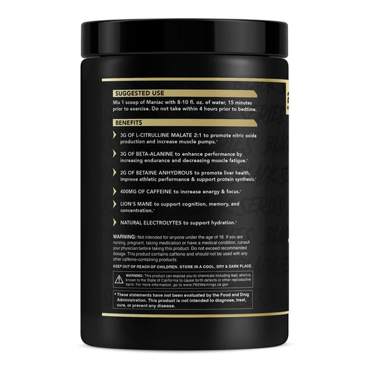 Anabolic Warfare Maniac scoop and dosage for potent pre-workout energy