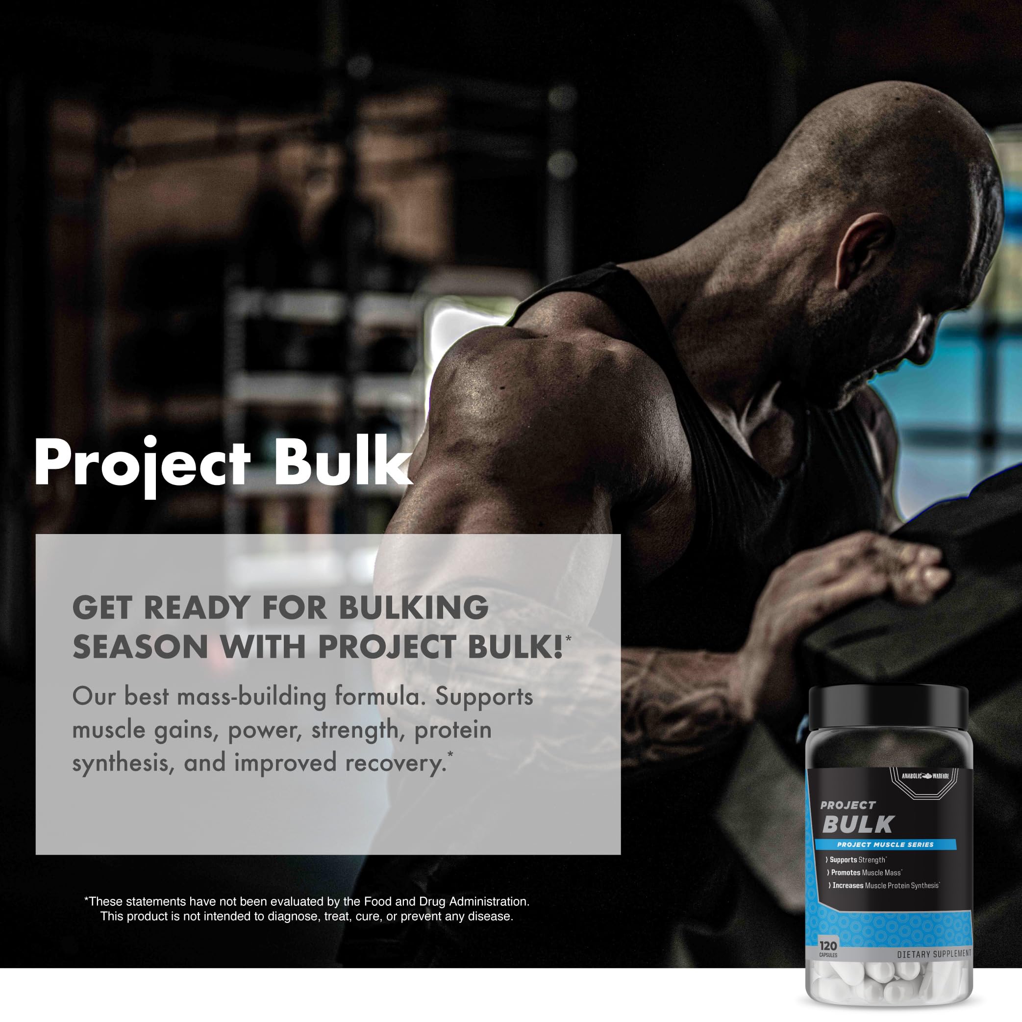 Anabolic Warfare Project Bulk bottle pour capturing easy dosing and texture.