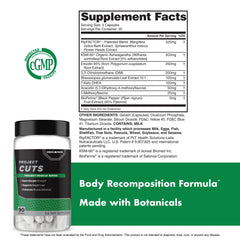 Anabolic Warfare Project Cuts with DIM ingredient detail indicating mood and skin support potential