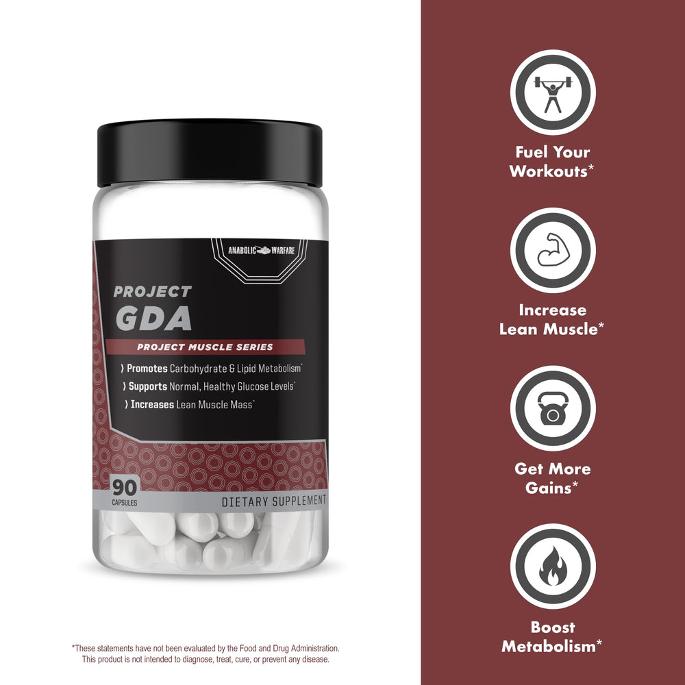 Anabolic Warfare Project GDA powder being poured into a shaker for mixing.
