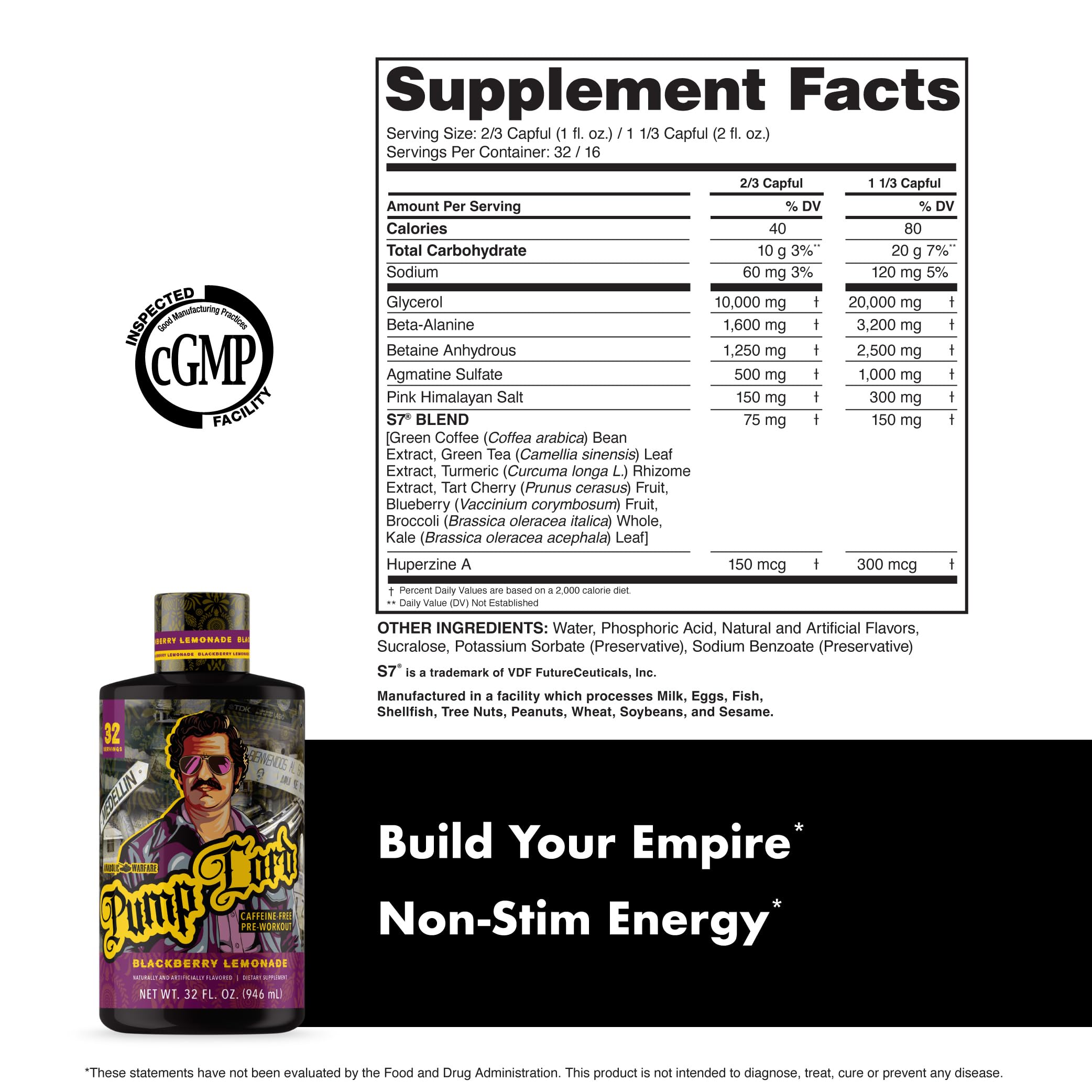 Anabolic Warfare Pump Lord serving scoop showing measured doses.