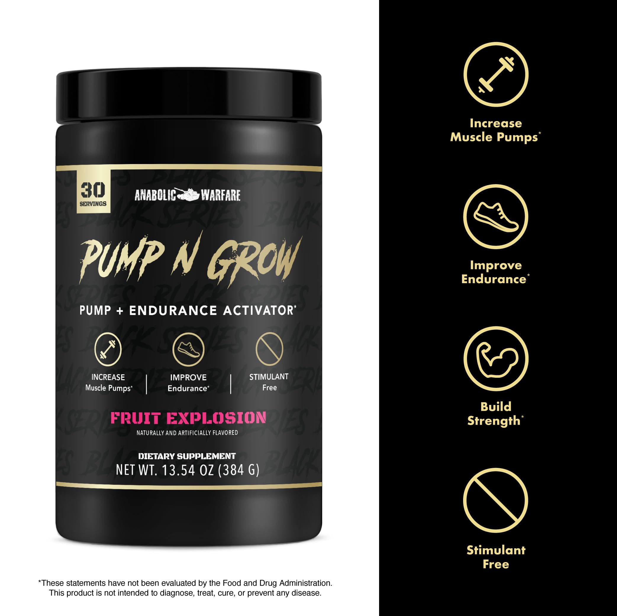 L-Arginine ingredient close-up in Pump-N-Grow packaging for improved pumps.