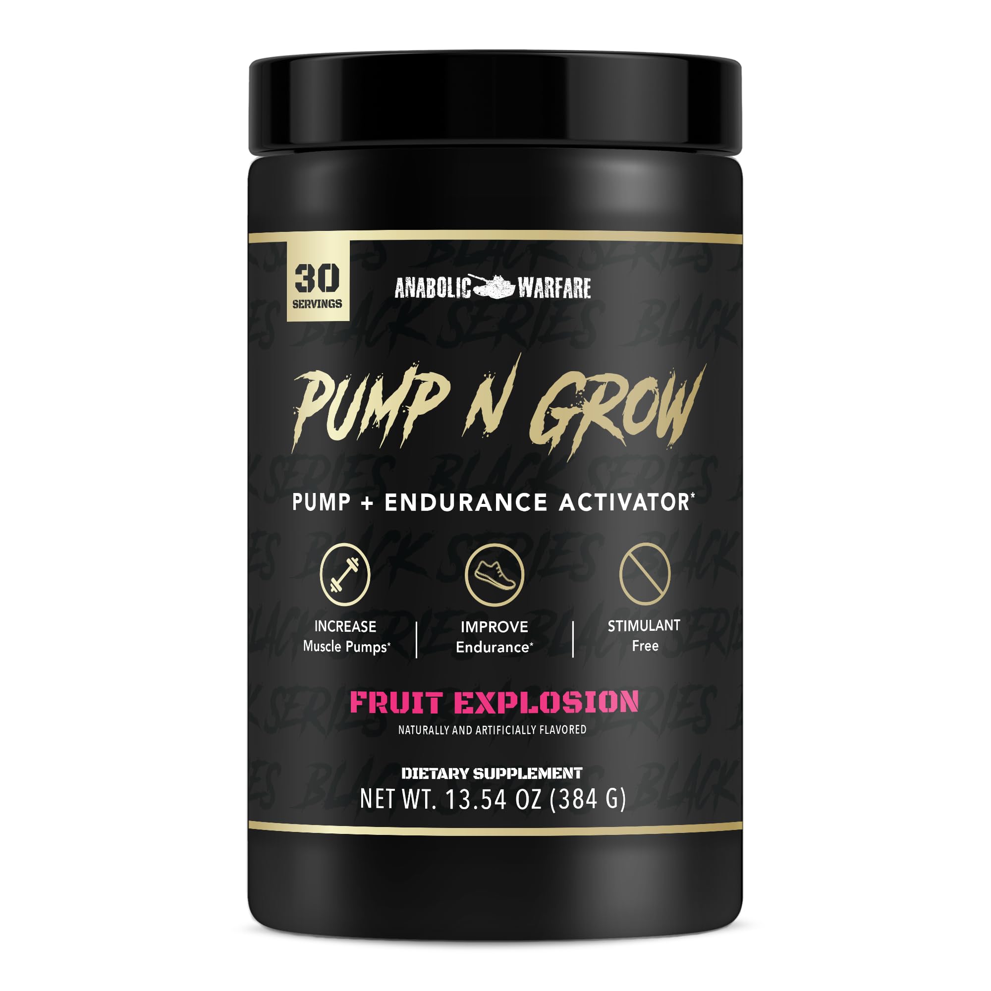 L-Citrulline ingredient highlight on Pump-N-Grow label for enhanced blood flow.
