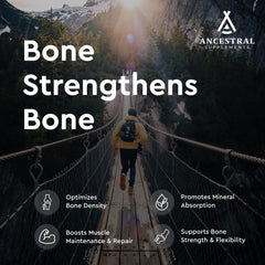 Ancestral Supplements Bone Meal jar emphasizes remineralization and structure