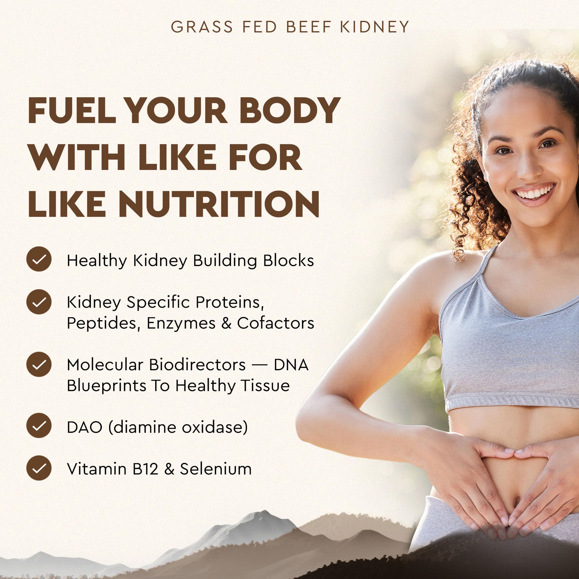 Ancestral Supplements bottle with label emphasizing kidney health and purity