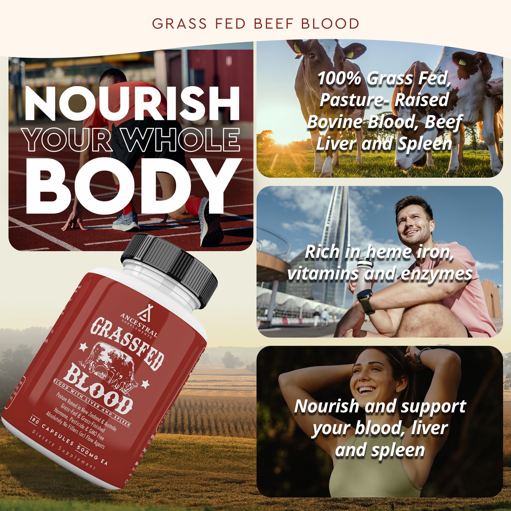 Ancestral Supplements bottle on shelf conveys small-batch purity quality