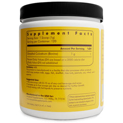 Ancestral Supplements Bovine Colostrum Powder bottle—nutrient-dense formula for regular gut support.
