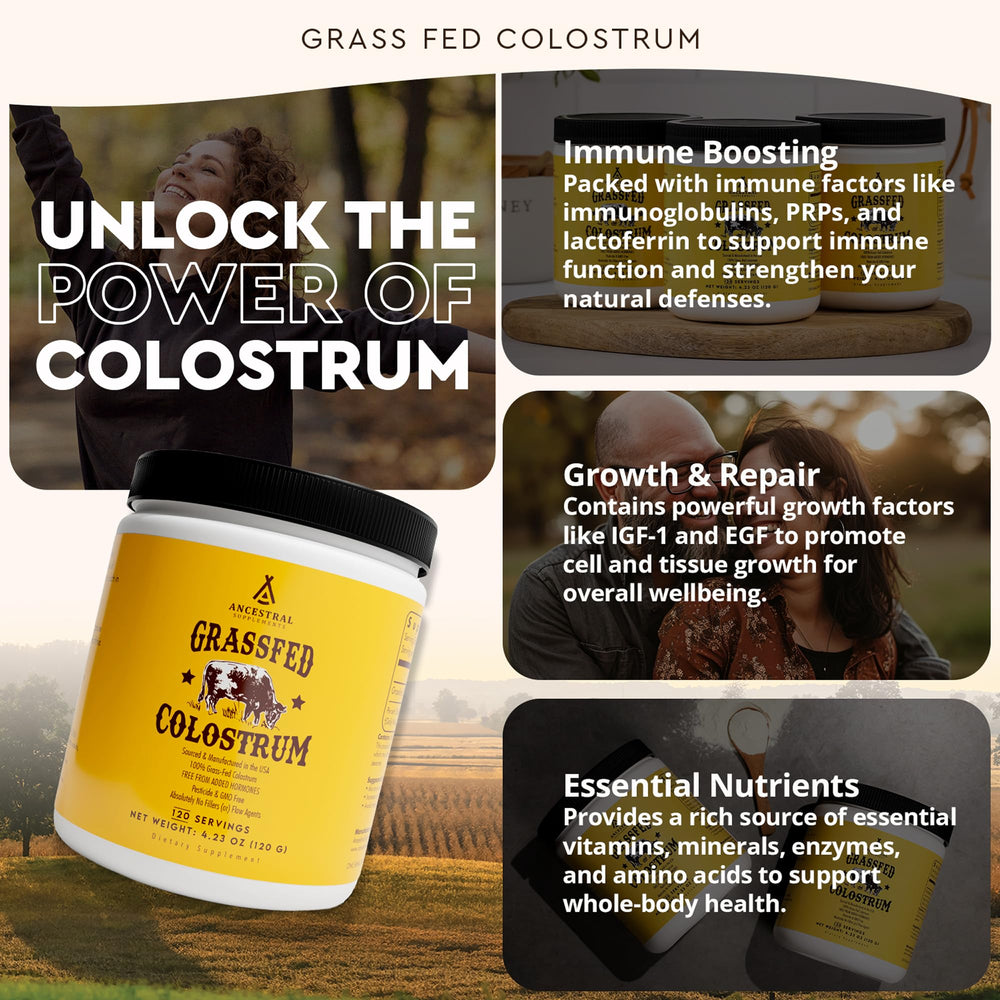 Freeze-Dried Colostrum Powder by Ancestral Supplements preserves full nutrient density.