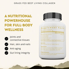 Ancestral Supplements living collagen capsules closeup for easy daily consumption.