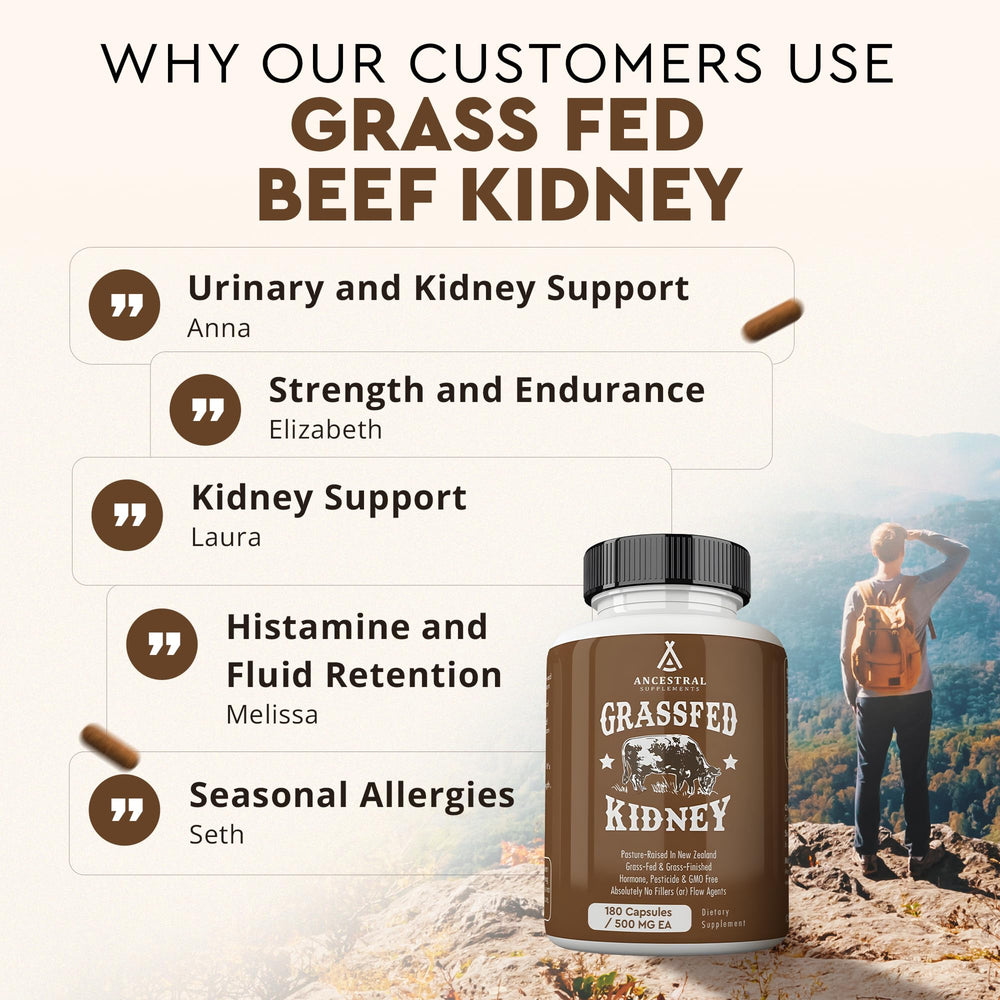 Ancestral Supplements non-GMO kidney health capsules in jar for easy daily use