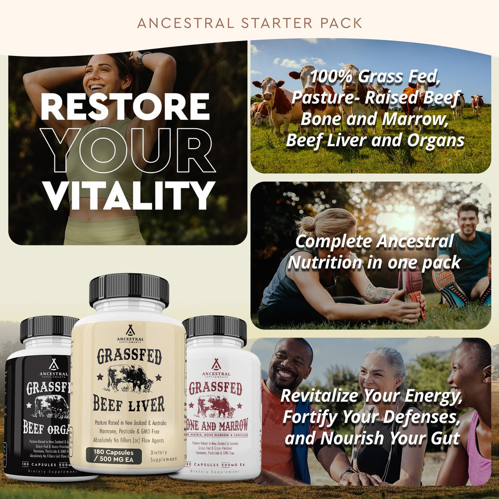Beef Organs Stack Pack label highlights ingredients for a whole-food approach.