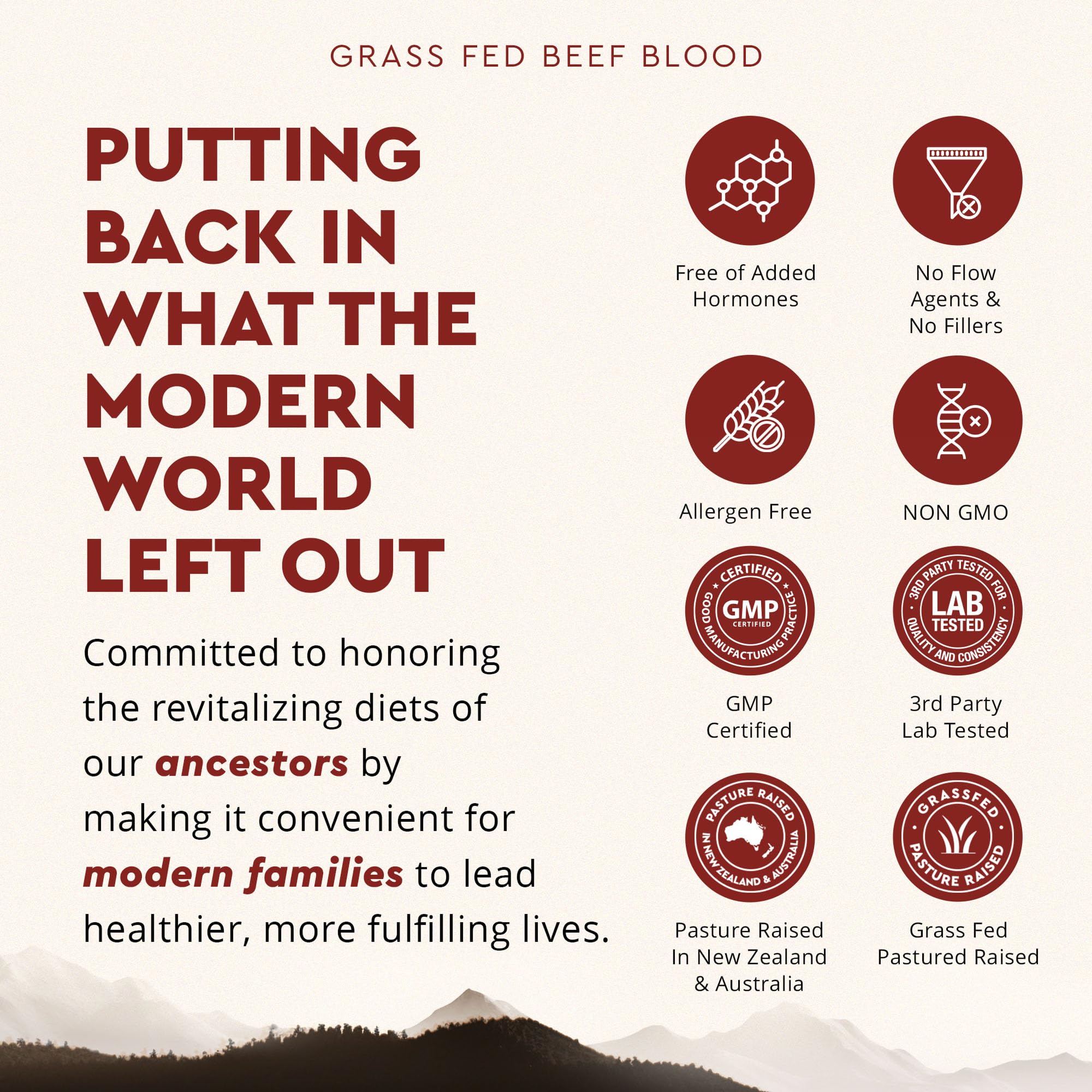 Ancestral Supplements pasture image with grass-fed cattle emphasizes natural sourcing