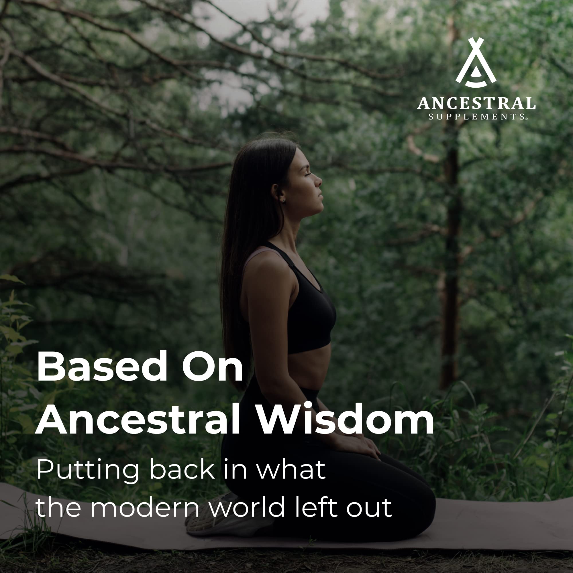 Ancestral Supplements third-party testing label indicating purity.