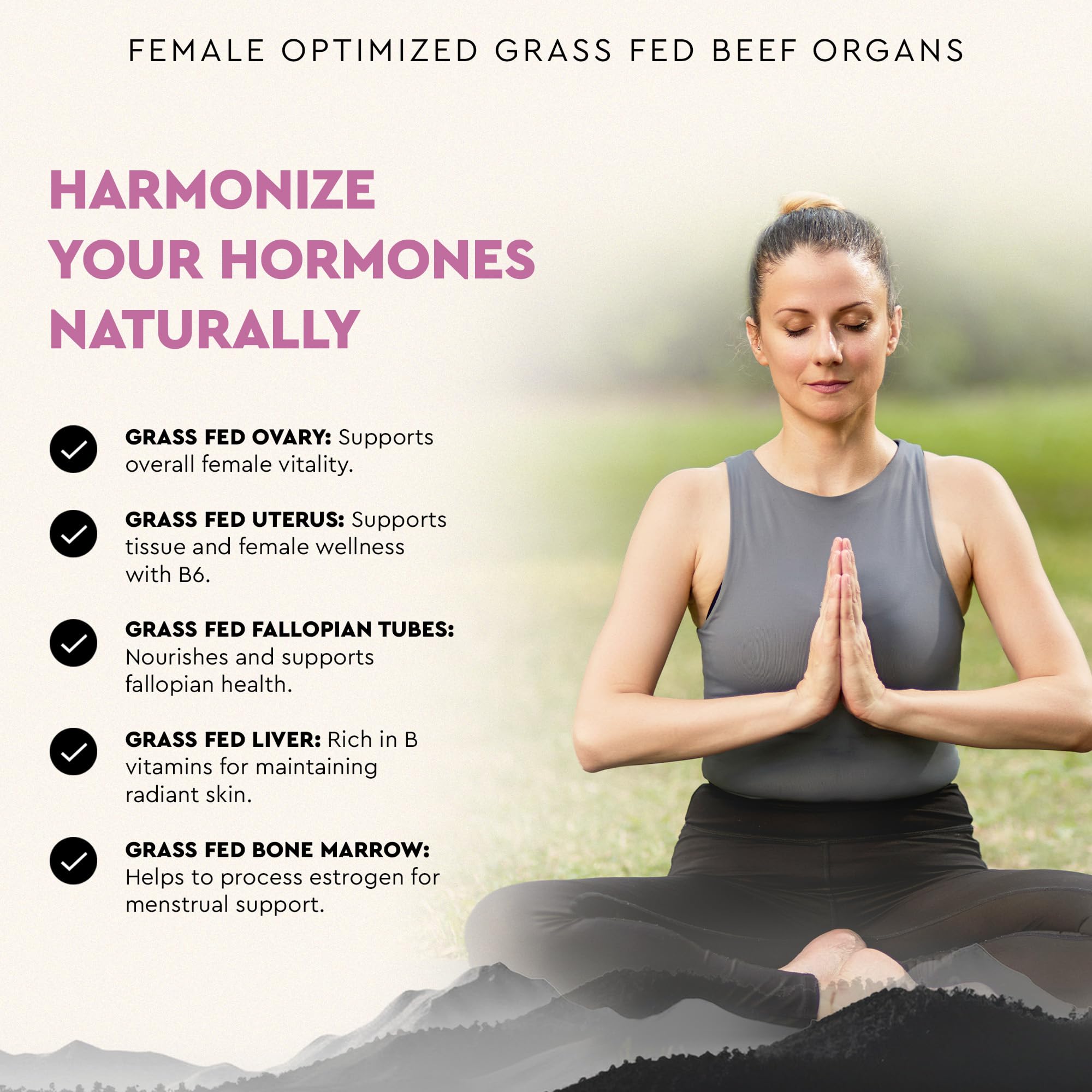 Ancestral Supplements beef organ women bone marrow capsule with stem cells