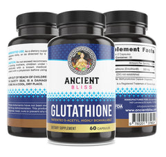 Ancient Bliss easy-to-take capsules ready with water.