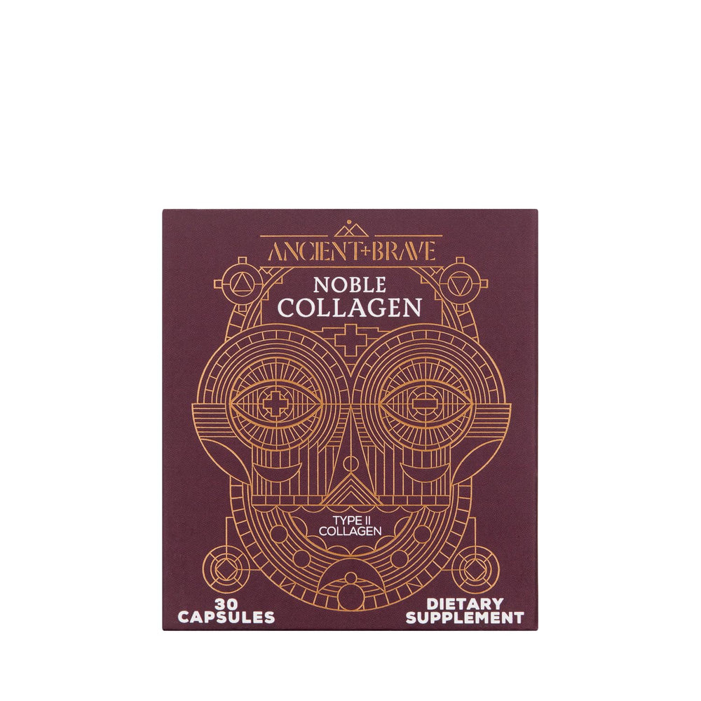 Ancient + Brave Noble Collagen wellness routine scene.