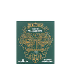 Ancient + Brave bottle shown for night routine and mood balance support.