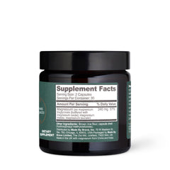 Ancient + Brave vegan magnesium capsules in a clean shell for daily ritual.