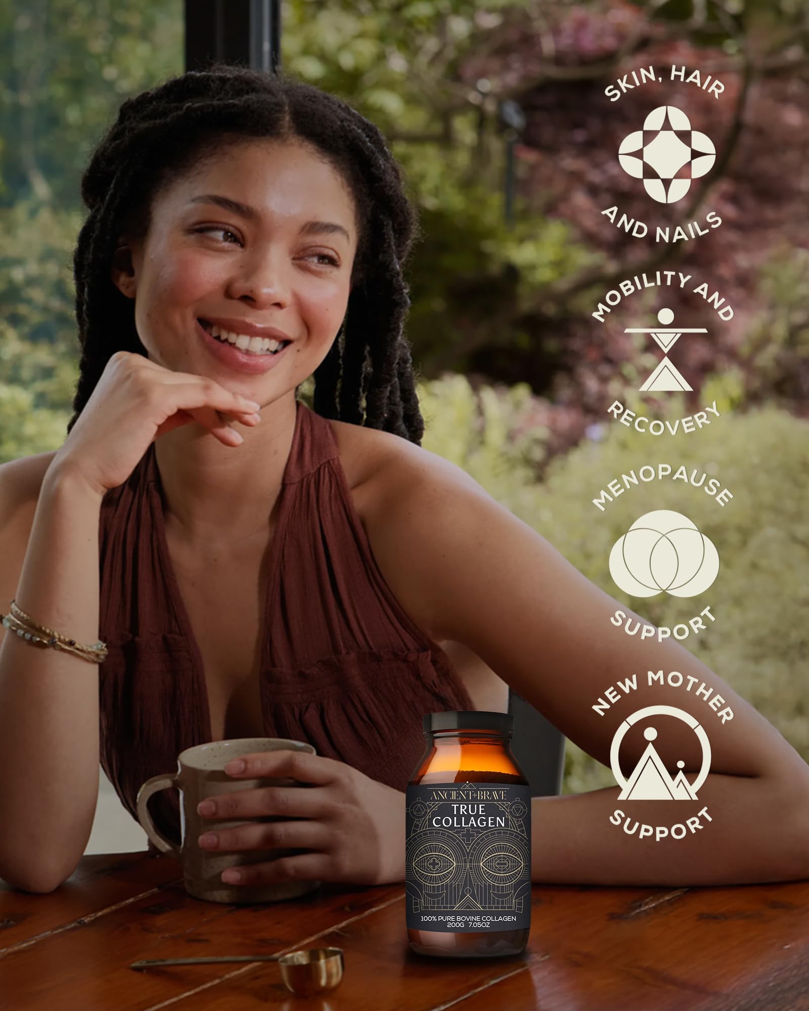 Ancient + Brave True Collagen label close-up highlighting single-ingredient formula