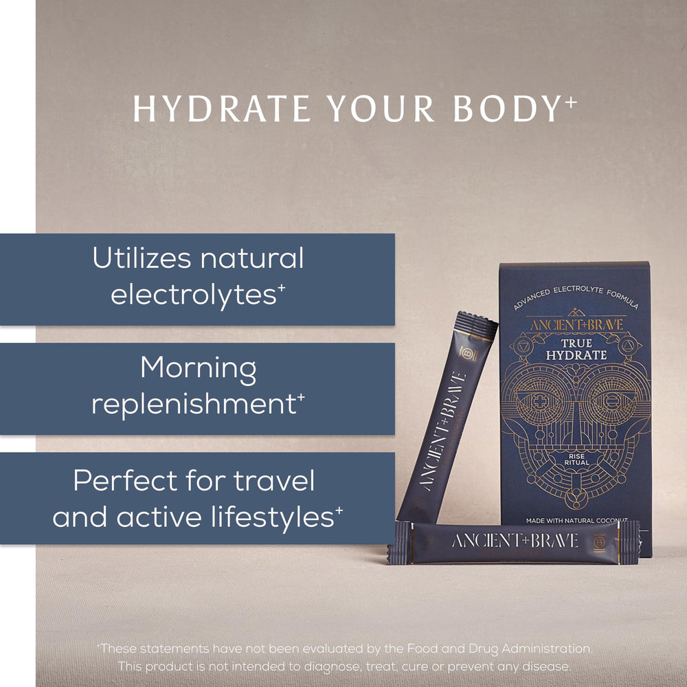 True Hydration packet with scoop for quick daily use