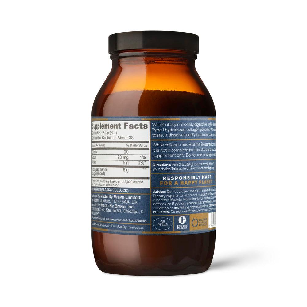 Ancient + Brave product label with nutrition information for informed use