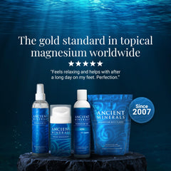 Ancient Minerals Goodnight Lotion night routine scene ready for bed.