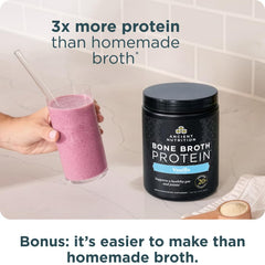 Ancient Nutrition chocolate flavor powder in a mug for a comforting drink