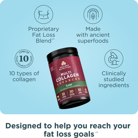 Ancient Nutrition cinnamon flavor collagen powder close-up, ideal with coffee