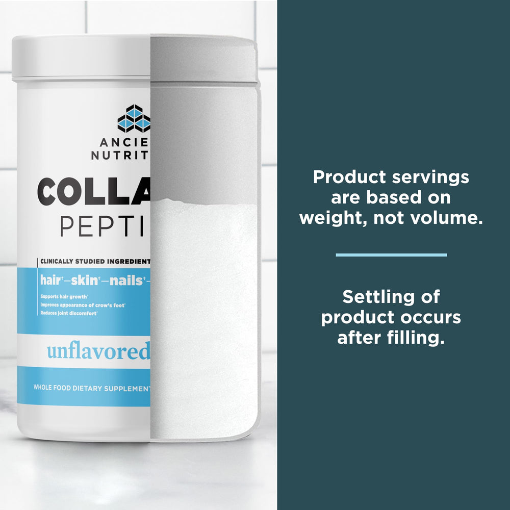 Ancient Nutrition Collagen Peptides bottle; keto and paleo friendly protein option.