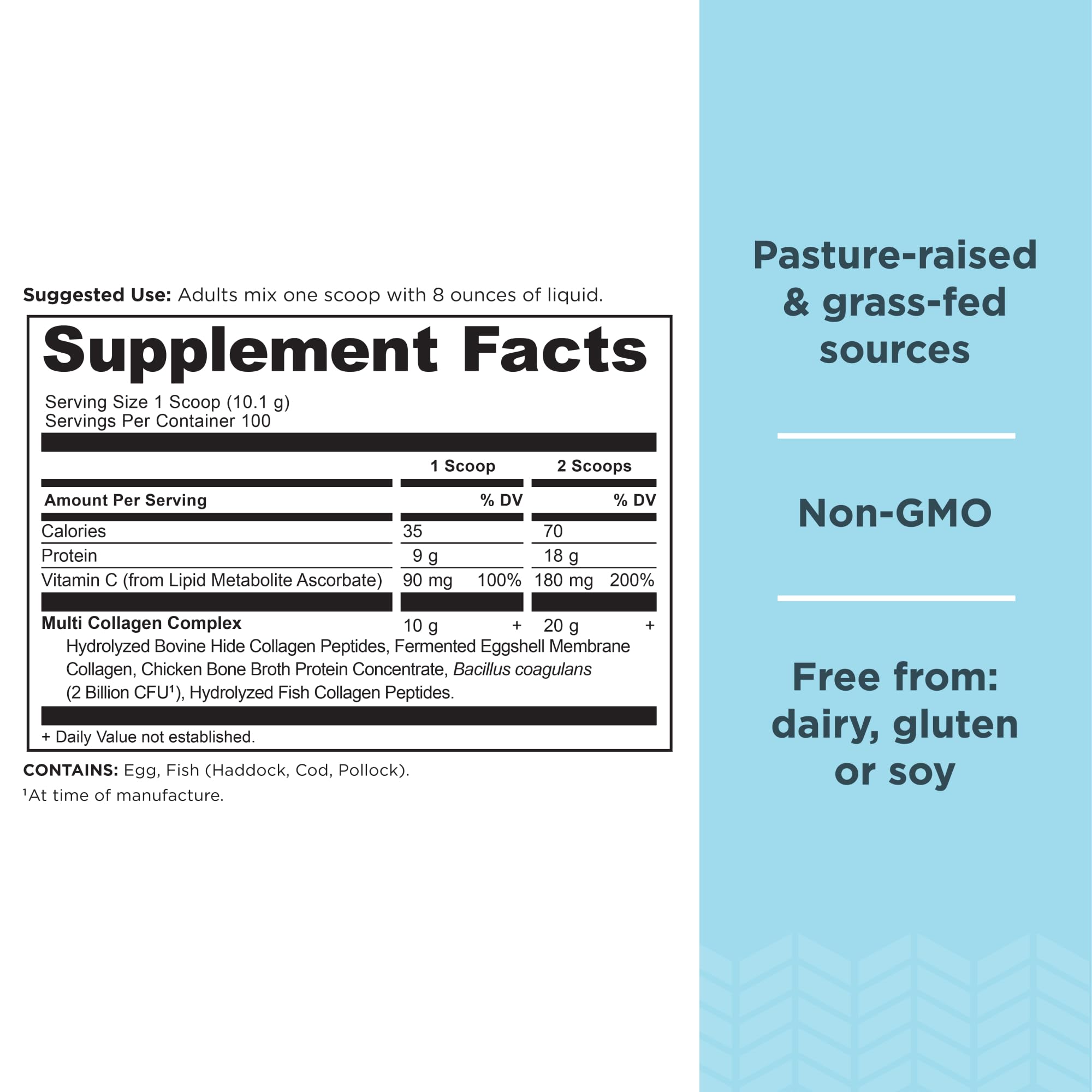Ancient Nutrition Collagen Peptides scoop for quick drink additions
