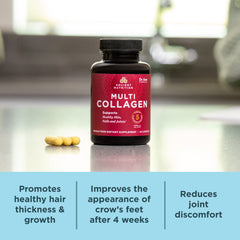 Ancient Nutrition collagen pills daily-use routine with beverage
