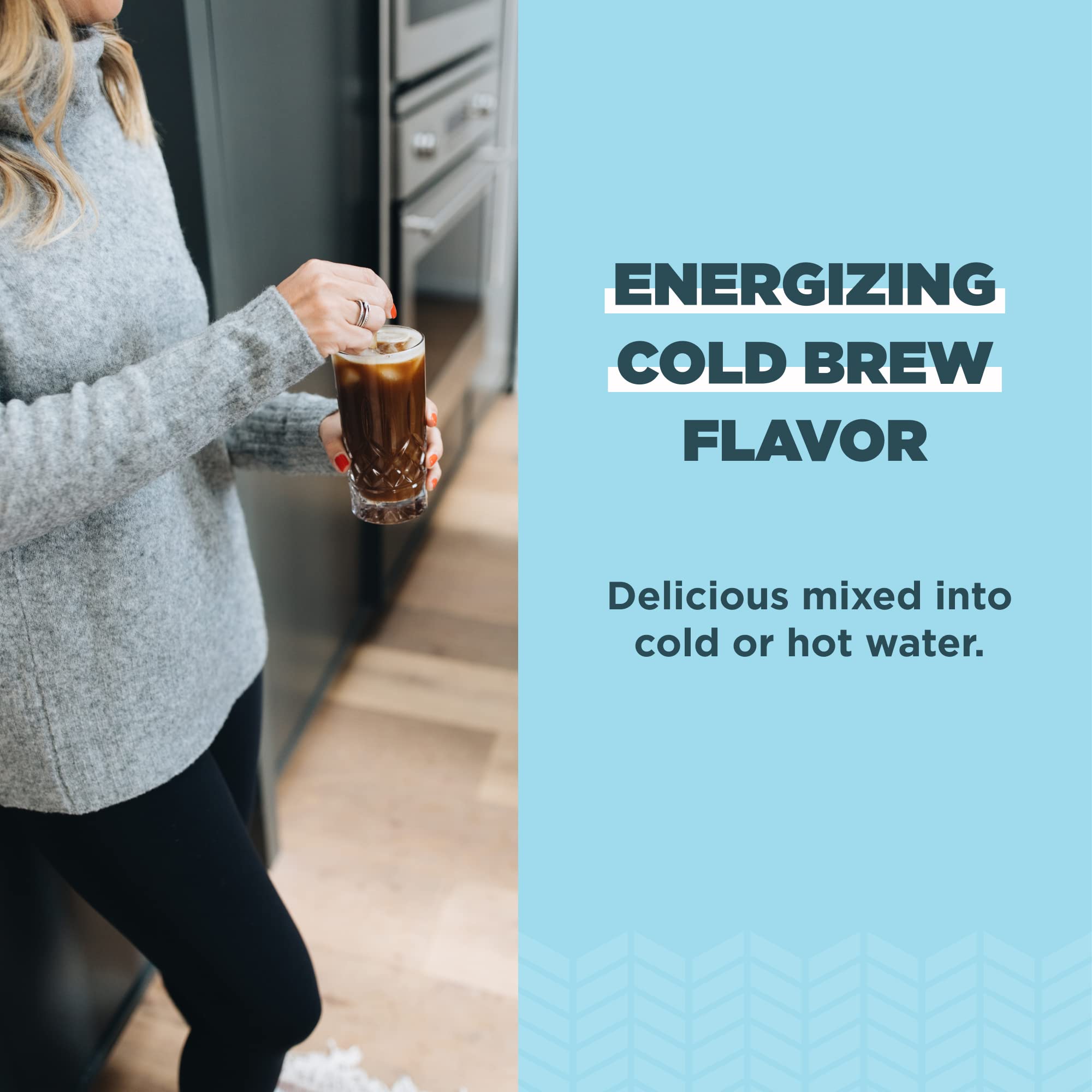 Ancient Nutrition collagen powder dissolving in water for a convenient daily ritual