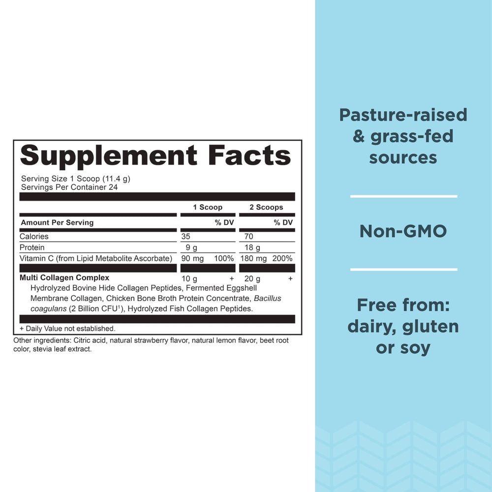Ancient Nutrition collagen powder scoop for quick, accurate servings.