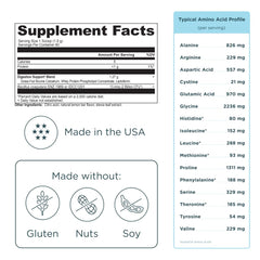 Ancient Nutrition packaging shows calf-first sourcing and USA grass-fed origin