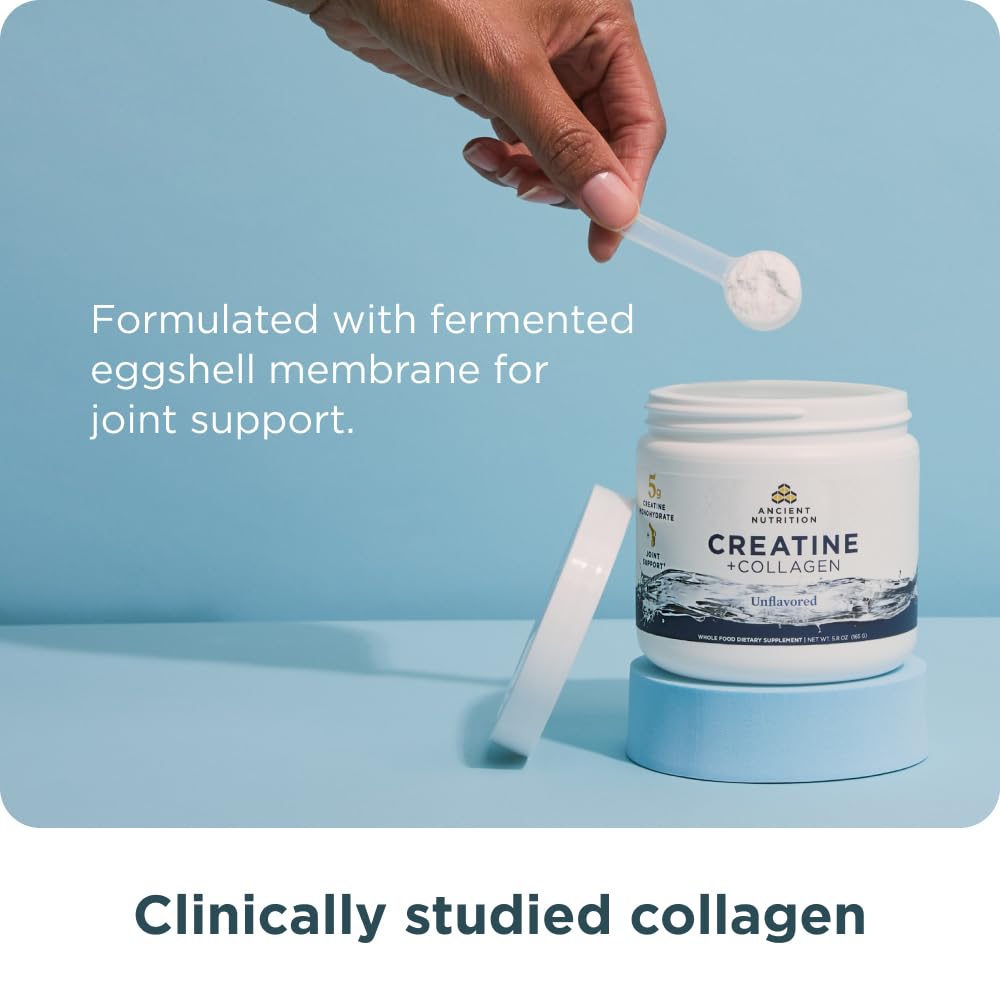 Close-up of joints supported by Ancient Nutrition Creatine + Collagen capsules.