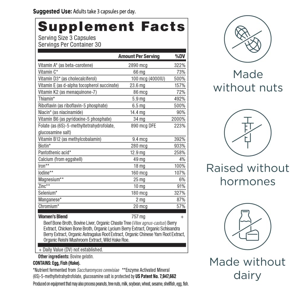 Ancient Nutrition bottle highlights Dong Quai Root in the TCM blend for balance