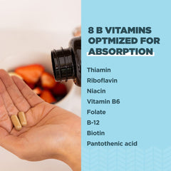 Ancient Nutrition enzyme-activated B complex for efficient absorption.